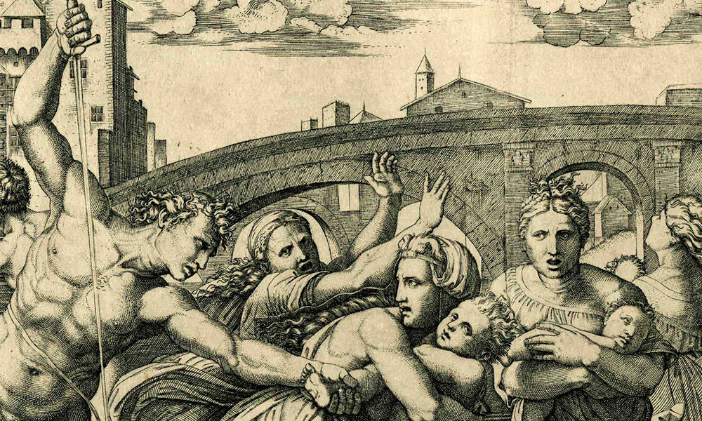 Massacre of the Innocents. Marcantonio Raimondi. ca. 1512–13