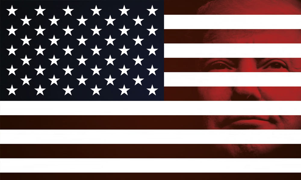 American flag / Donald Trump