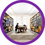Instagram profile image: photo of library